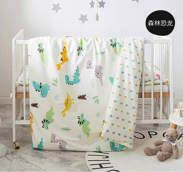 2 st baby sängkläder set 100% bomull spjälsäng sänglinne kit tecknat djur inkluderar örngott påslakan utan fyllnadsmedel - 8