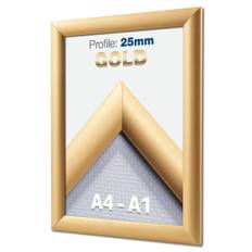 Guld klikrammer med 25mm profil