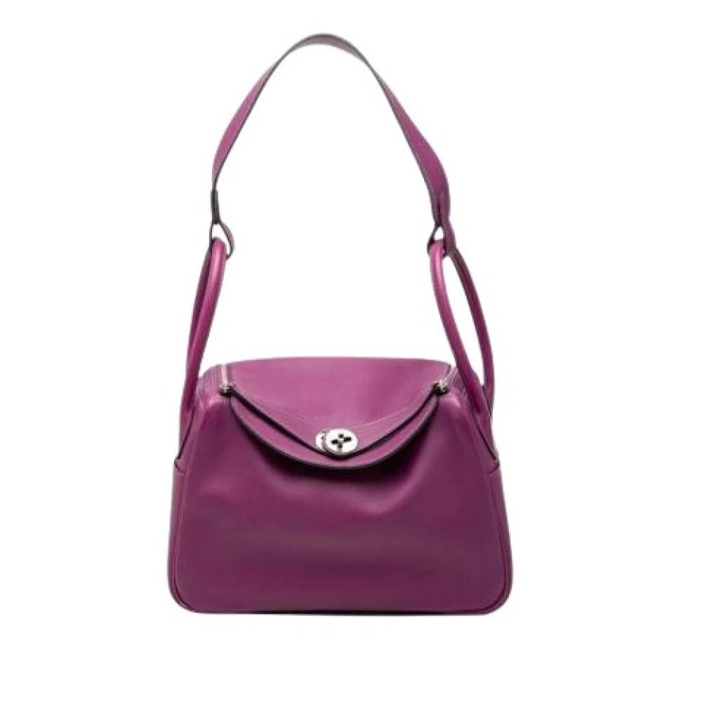Hermès Vintage Pre-owned Vintage Skuldertaske - Vintage - Dame - Lilla - ONE SIZE - Uld