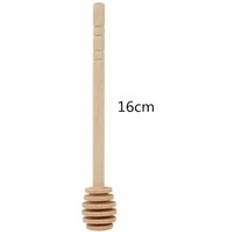 10/50/100 st trärörare honungsdoppar trä honungssked pinne honungsburk pinne samla dispensera honung kaffe omrörningsverktyg - 16cm / 100 st