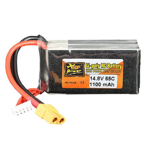 ZOP Power 14.8V 1100mAh 65C 4S Lipo Batteri XT60 Plugg