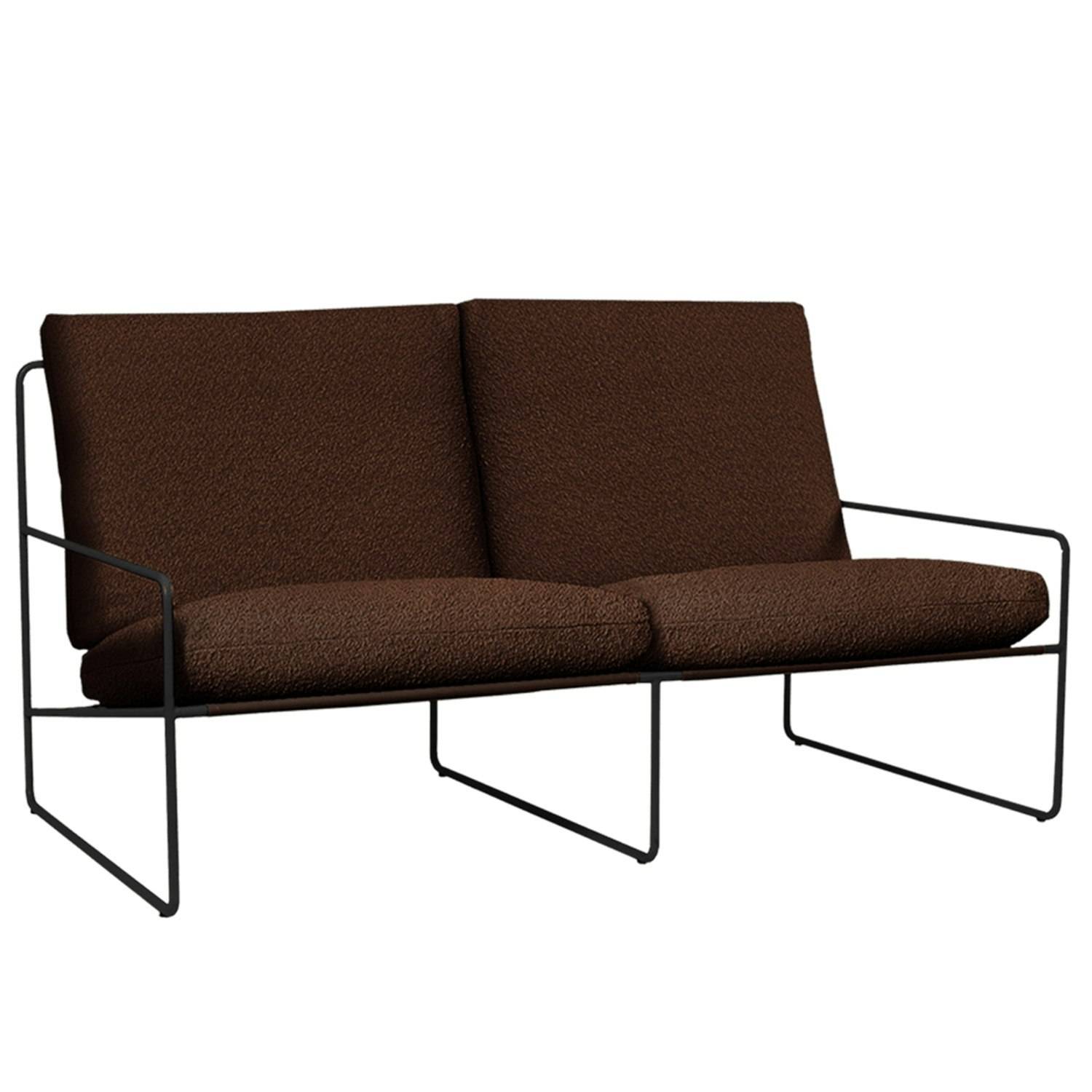 Ferm Living - Desert 2-sitssoffa / Kastanj - Svart