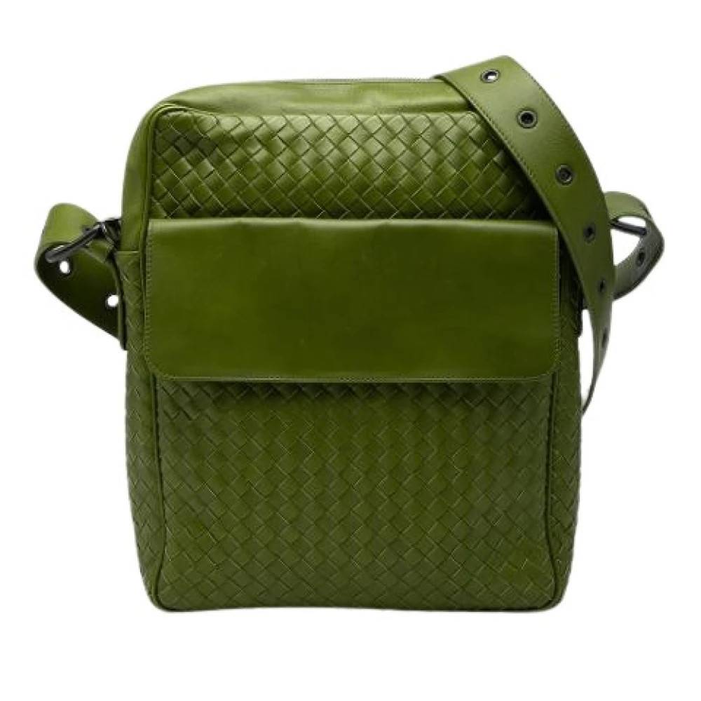Bottega Veneta Vintage Pre-owned Woven Nappa Skuldertaske - Vintage - Dame - Grøn - ONE SIZE - Uld