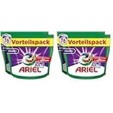 Ariel Waschmittel Pods All-in-1, Waschmittel 76 Waschladungen, Color, Kraftvolle Fleckenentfernung in nur 1 Waschgang (Packung mit 2)