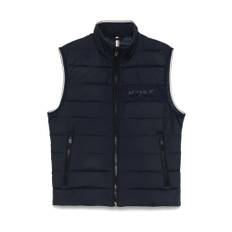 Hugo Boss, Jacka, Herr, S, Navy Blue Ärmlös Logo Print Väst - blue (S)
