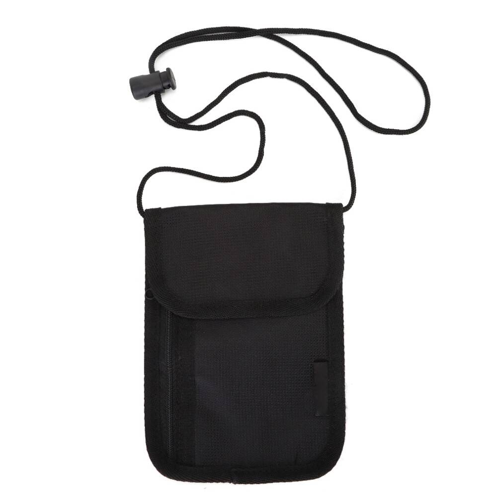 Pasholder med RFID-blokerende funktioner Rejsepung med høj kvalitetsmateriale Holdbart nylonstof Justerbar rem Vandtæt design til Cred