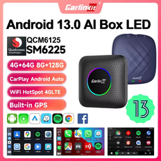 2025 CarlinKit CarPlay AI Box Android 13.0 SM6225 8-Cores Android Auto Wireless CarPlay Adapter