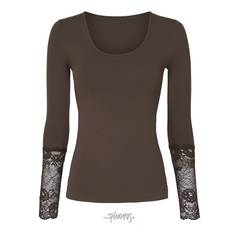 Tim & Simonsen Mary Bluse m/ blonde �rme - Coffee