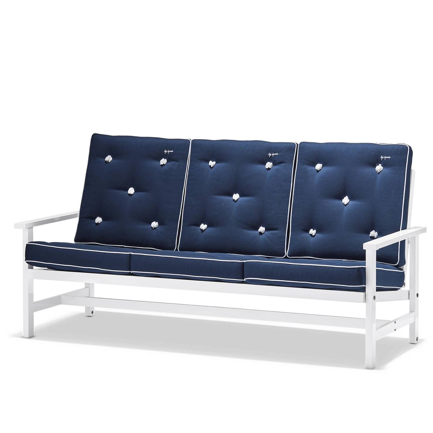 Soffa 09 vit aluminium - med dyna - Vit