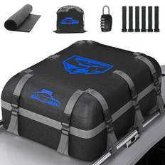 Rymopuey Dachbox Faltbar 20 Cubic/566 L, 1000D Wasserdicht Oxford Dachbox Auto, Dachbox mit Anti-Rutsch-Matte und 10 Schwerlastgurten, Faltbare Weich Dachtasche Auto für Autos mit/ohne Gepäckträger