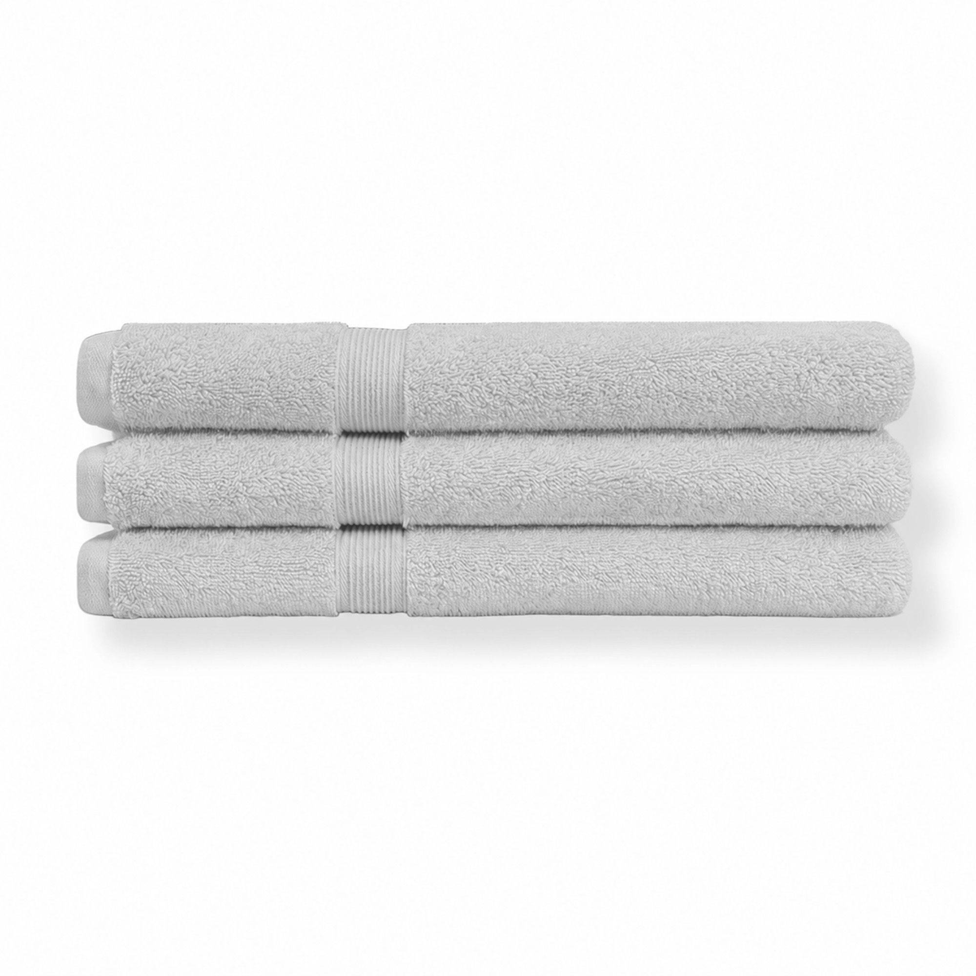 Økologisk håndklæde - 100% GOTS-certificeret bomuld - Badehåndklæde 70x140 cm - Lysegrå