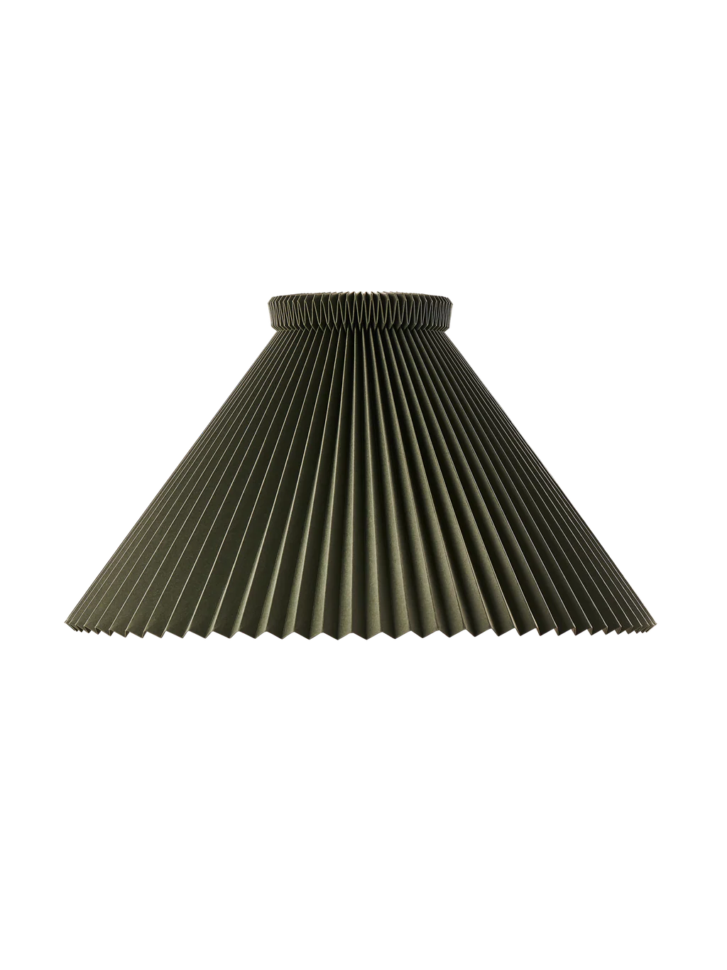 Model 1 Colour Pleats moss green 38cm.