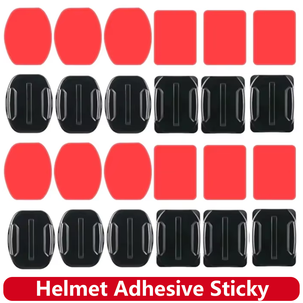 Helmet Adhesive Sticky Flat Curved Mount For GoPro Hero 13 12 11 10 9 8 SJCAM Insta360 AKASO DJI Osmo Action Camera Accessories