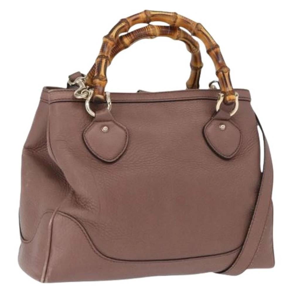 Gucci Vintage Pre-owned Vintage Håndtaske - Vintage - Dame - Brun - ONE SIZE - Læder