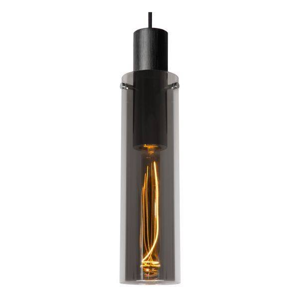 Lucide Orlando pendel E27 røg farvet glas