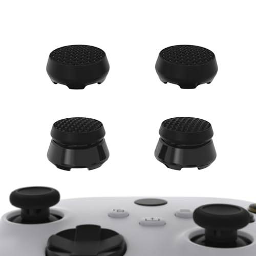 PlayVital Thumbs Pro ARMOR Thumbstick Grips Cover för Xbox Series X/S Kontroller,Tumgreppsskydd för Xbox Core Controller,Tumhandtag Caps för Xbox One-Svart(2 Höghöjda & 2 Medelhöjda Kupoler)