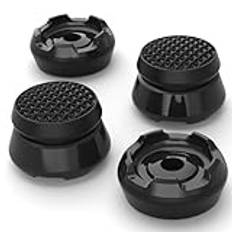 PlayVital Thumbs Pro ARMOR Thumbstick Grips Cover för Xbox Series X/S Kontroller,Tumgreppsskydd för Xbox Core Controller,Tumhandtag Caps för Xbox One-Svart(2 Höghöjda & 2 Medelhöjda Kupoler)