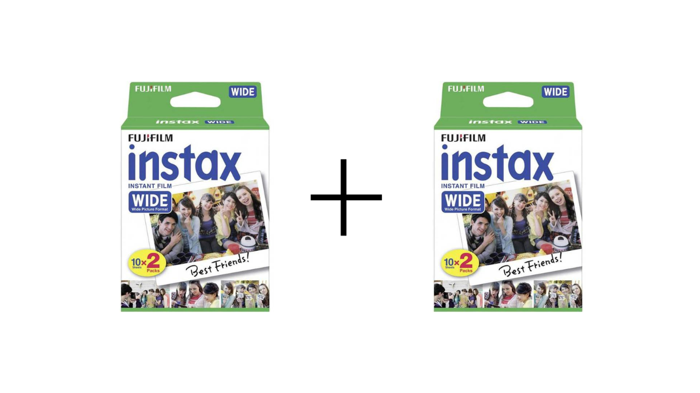 Fuji - Instax WIDE film 20shots - BUNDLE med 2 x 20shots - Klar til levering