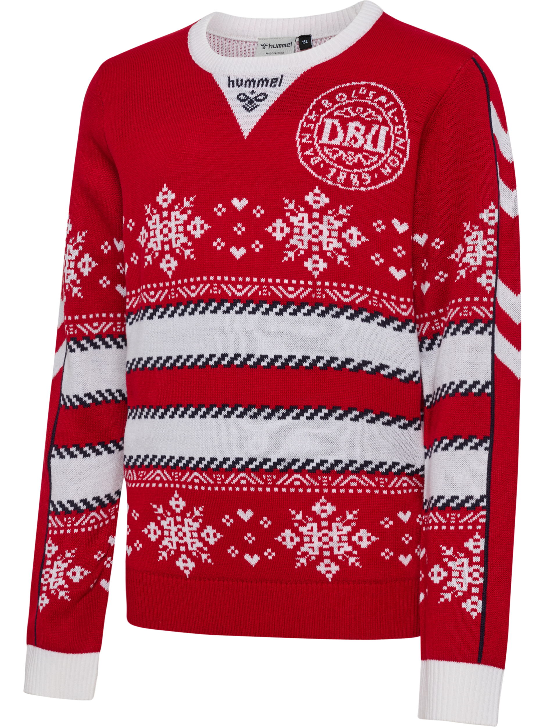 Hummel - Dbu 26 Xmas 88 Sweater Kids | Red | Knitwear | Børn | Str. 152 - Hurtig levering 1-2 hverdage