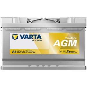 80 Ah Startbatteri Varta Silver Dynamic AGM, F21 / A6