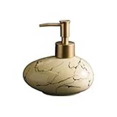 Tvålautomat Shampoo Body Wash Dispenser Flaska Liten 300ML Push Empty Bottle Tvål Dispenser Lotion Pump Dispenser(Beige)