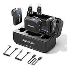 Saramonic Blink500 B2+ Micro 2-personer trådlöst lavalier-mikrofonsystem för kameror, iPhone Android-dator, minimikrofon för intervju Vlog Live Stream Podcast videoinspelning