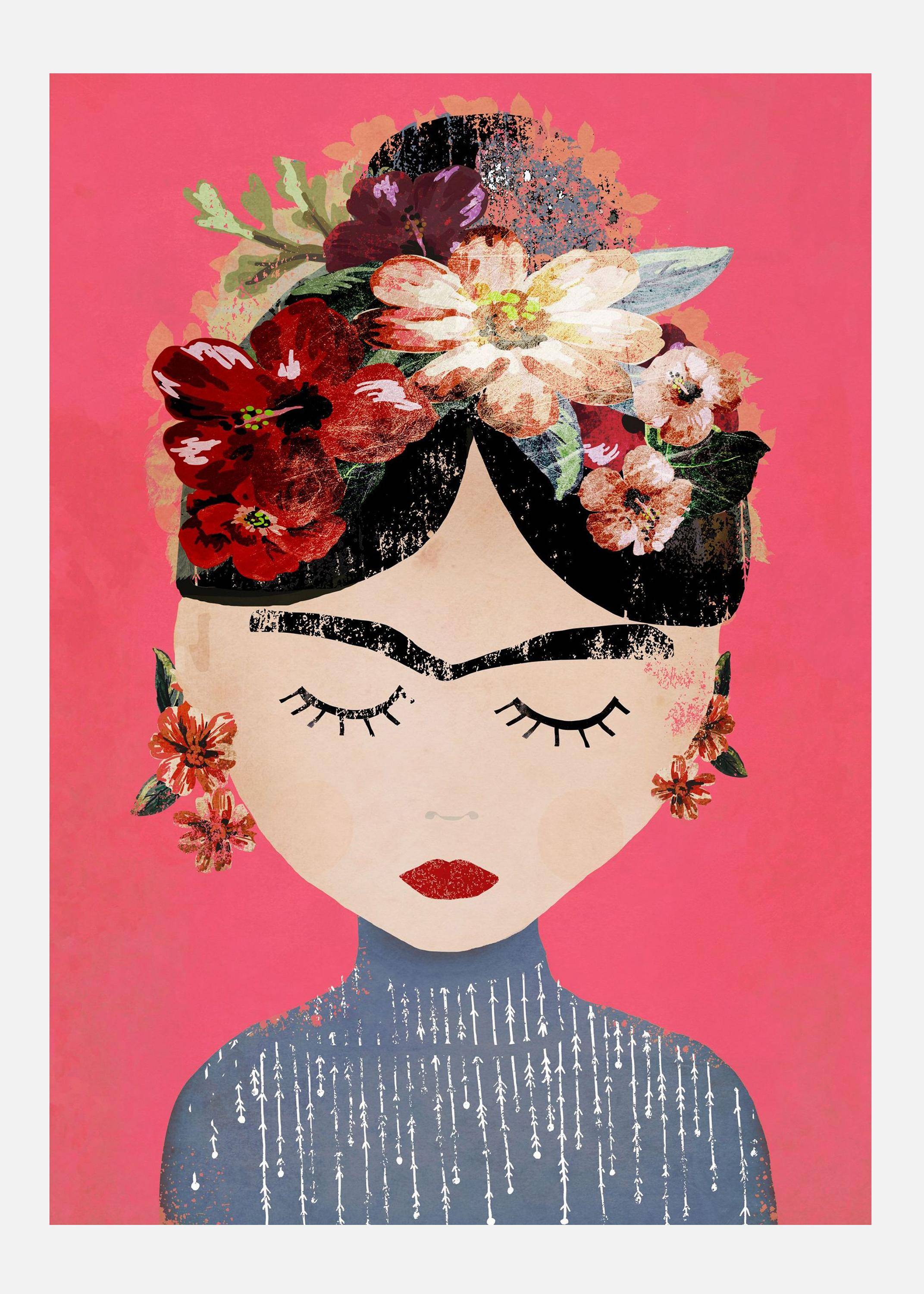 Frida (pink Version) Canvastavla (70x100 cm)