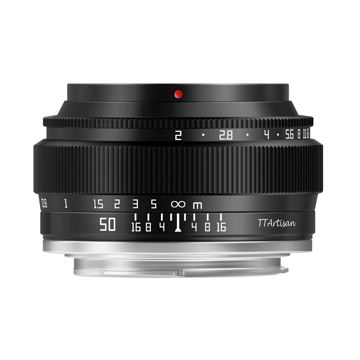 TTArtisan 50mm F2 MF Prime Sony E Manuell för Spegellös Stor för Ögonblicksbilder och Meisho Optisk E-fattningsobjektiv, Fullformat (2 års tillverkargaranti svart
