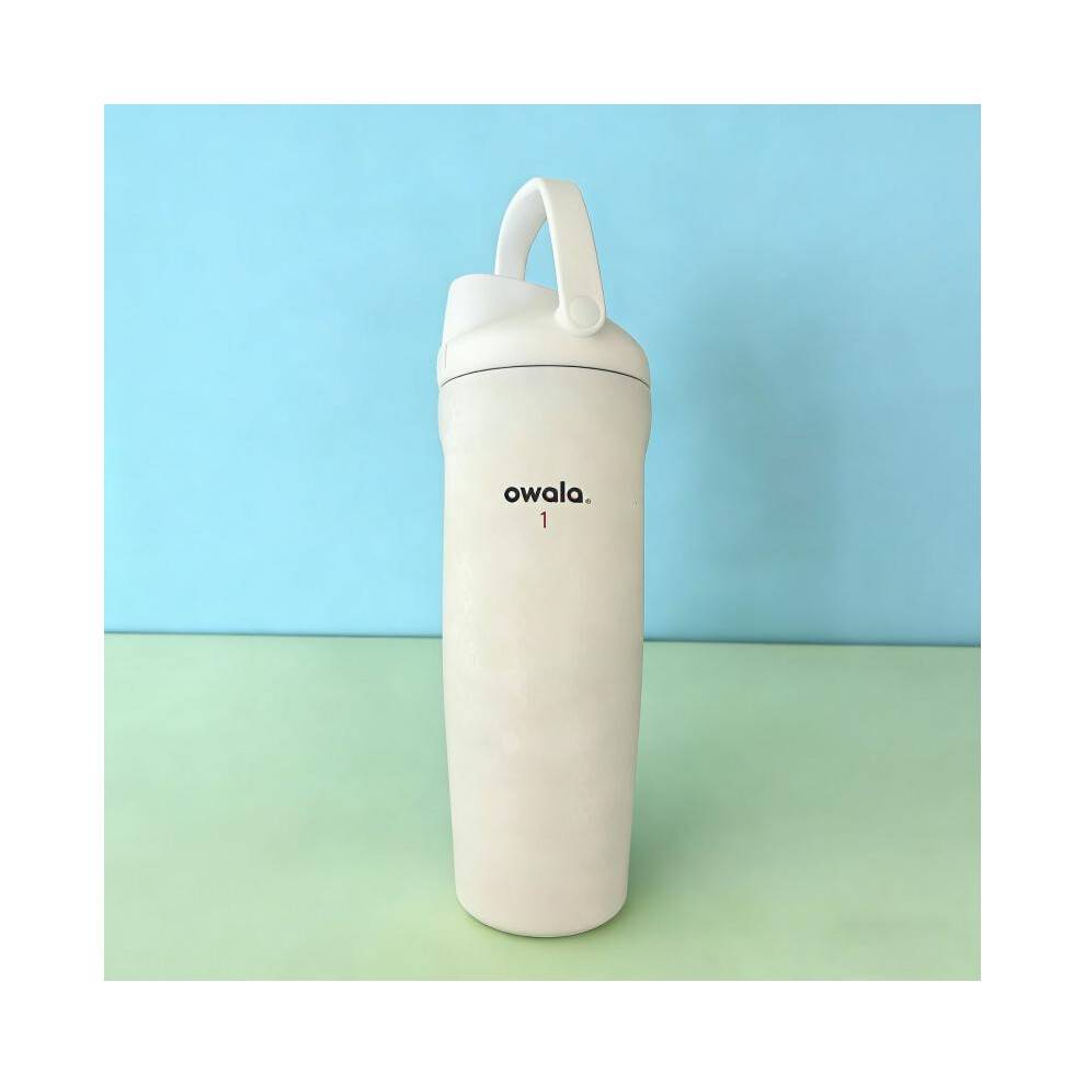 (Light pink, 32oz) Double-Wall Insulated Tumbler 304 Stainless Steel Fruit Cup Outdoor Portable Straw Lid 700ml with Handle