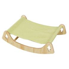 Cat Hammock Bed Breathable Detachable Washable Swing Chair Wooden Elevated Kitten Bed for All