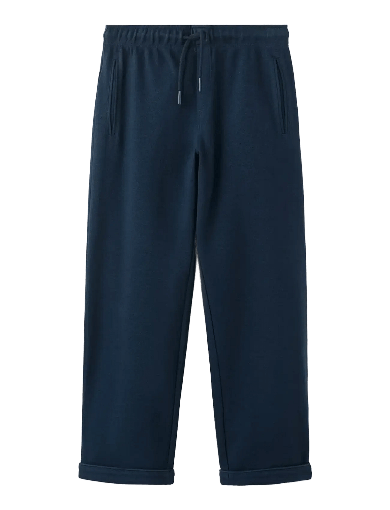 Mango Cotton Hemmed Trousers - Navy - 128