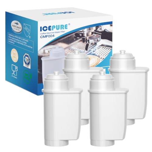 ICEPURE Vattenfilter för Kaffemaskin, Kompatibelt med Siemens® EQ Series Vattenfilter, EQ3/EQ6/EQ9, EQ500, S700, Brita® Intenza 575491, Bosch® TCZ7003, TCZ7033, 4 stycken