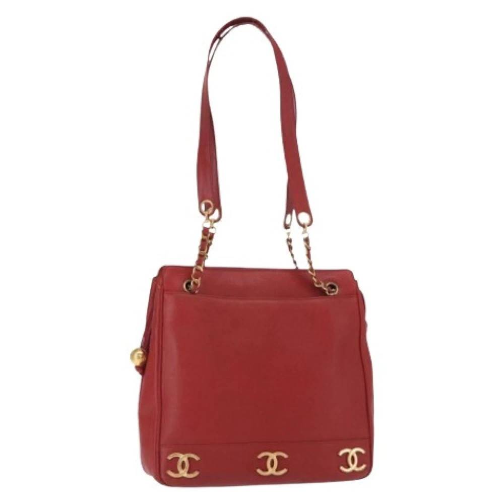 Chanel Vintage Pre-owned Vintage Skuldertaske - Vintage - Dame - Rød - ONE SIZE - Uld