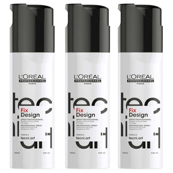 Loreal Tecni.art Fix Design Hairspray, 200 ml (3 pak.)