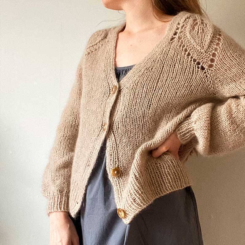 Chunky Dahlia V-neck Cardigan fra Lene Holme Samsøe