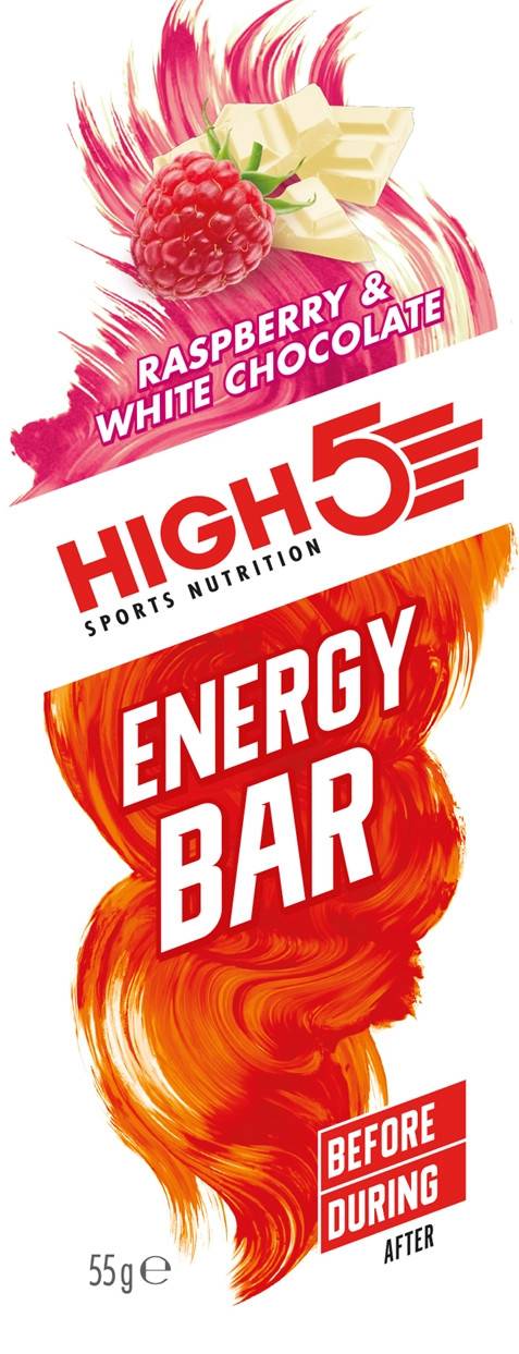 High5 Hallon/Vit Choklad Energibar DATUM DATUMPRODUKT, 1 stk, 55 gram