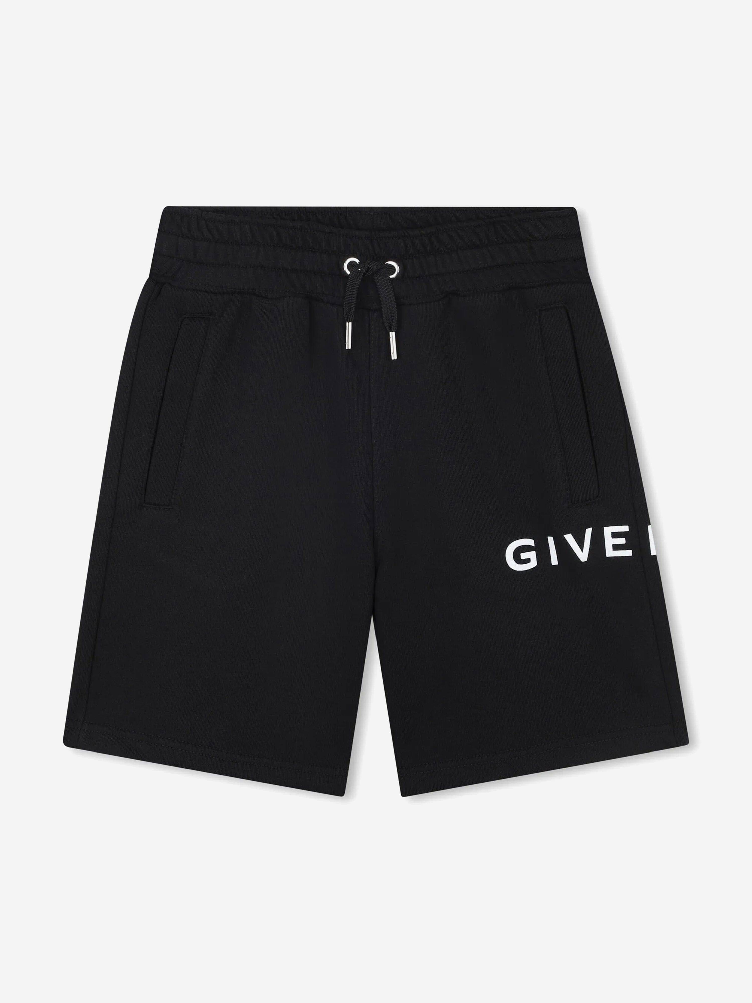 Givenchy Boys Logo Print Shorts in Black - Black / 14 Yrs (14 Yrs)