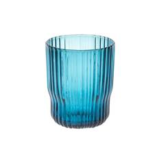 Dricksglas i blått räfflat glas 250 ml
