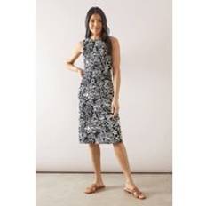 Cornelli Embroidered Sleeveless Pencil Dress, Black - 14