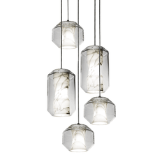 Lee Broom Chamber Light Pendel 5 Stk Carrara Marmor/Krystal