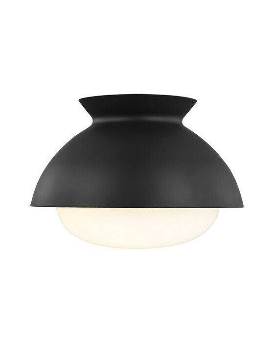 Lucerne One Light Flush Mount Midnight Black