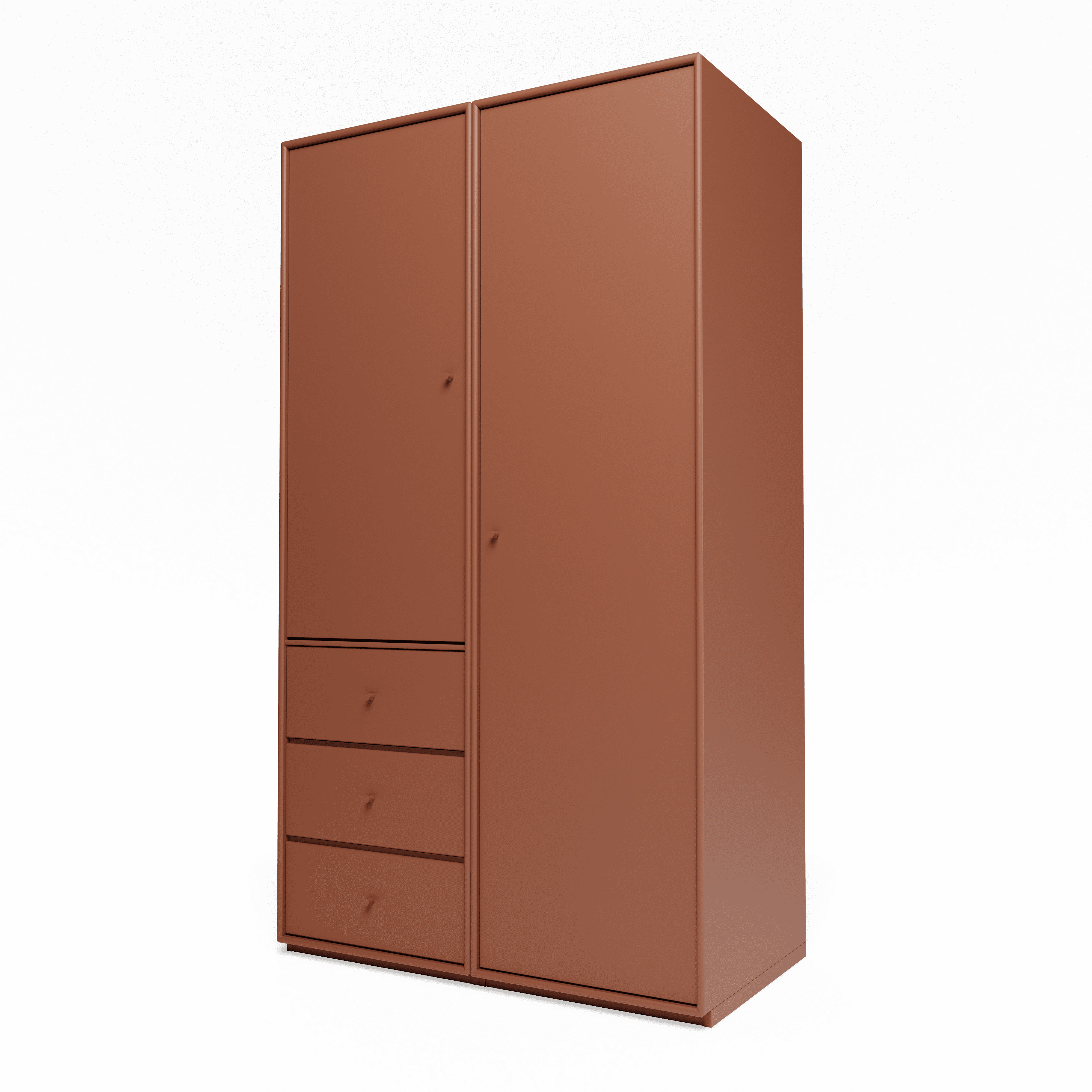 Attire III garderobe, inkl. sokkel 3 cm fra Montana Hazelnut - Jacobsen Plus