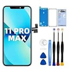 DTD Skärm för iPhone 11 PRO Max, Display för iPhone 11 PRO Max, LCD pekskärm Digitizer reservdelar med reparationsverktyg
