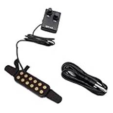 Pickuper För Akustisk Gitarr Gitarr Pickup Ljud Hål Pickup Magnetisk Givare Med Tonvolymkontroll Ljudkabel Akustisk Gitarrdelar(Gold)