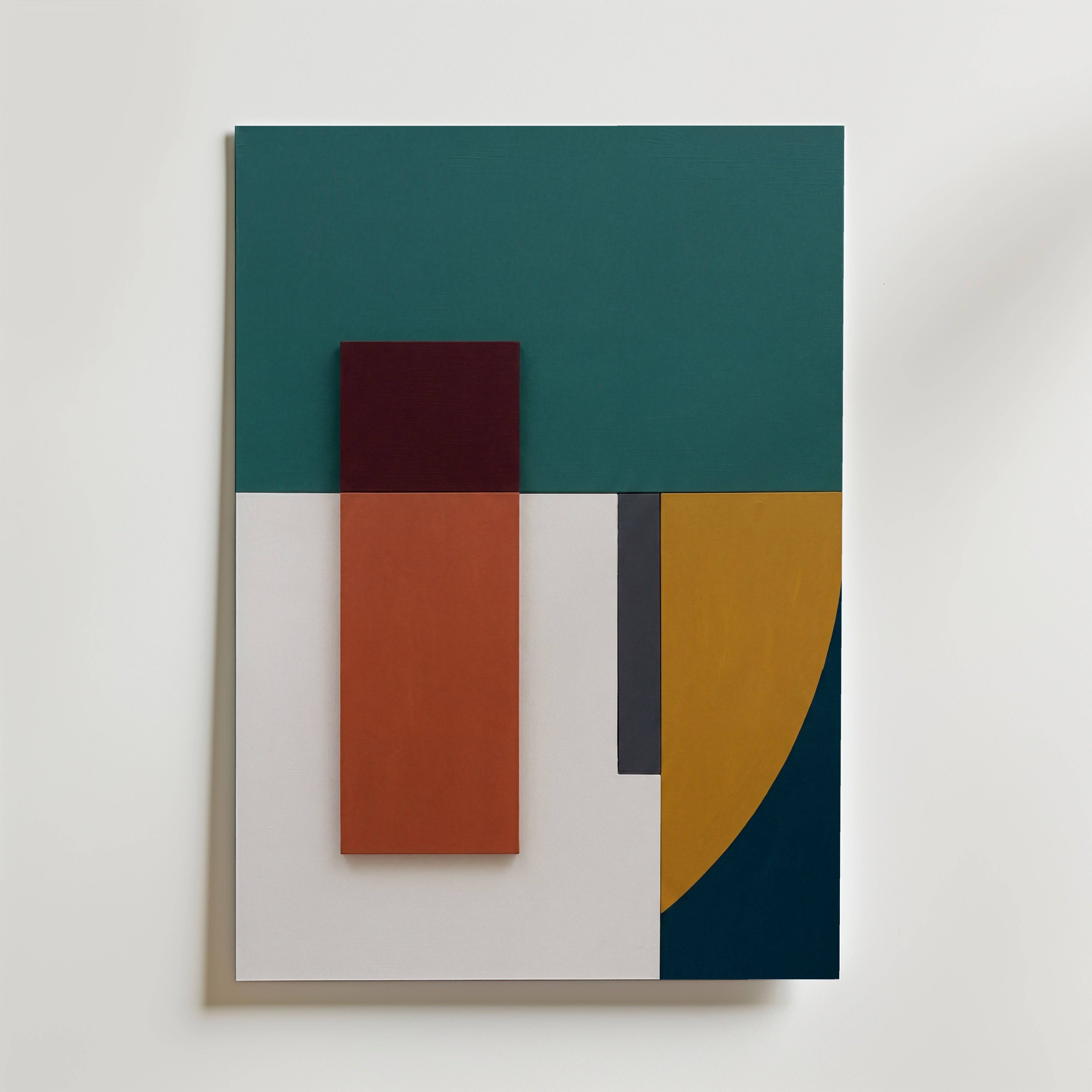 Teal Relief No. 1 - Premium Canvas 70x100 cm
