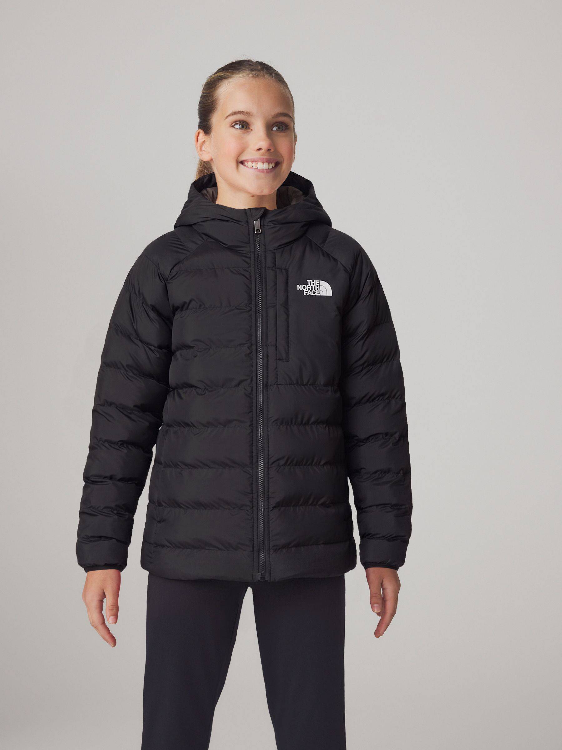 The North Face The North Face Black Chrome The North Face Girls Reversible Perrito Hooded Puffer Jacket