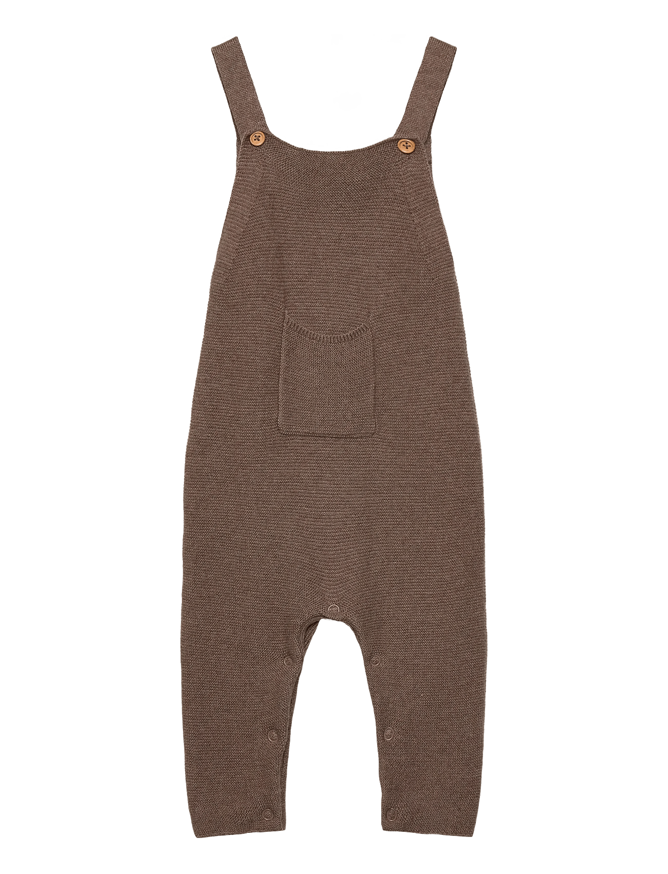 MANGO Long Knitted Dungarees | Brown | 9-12M