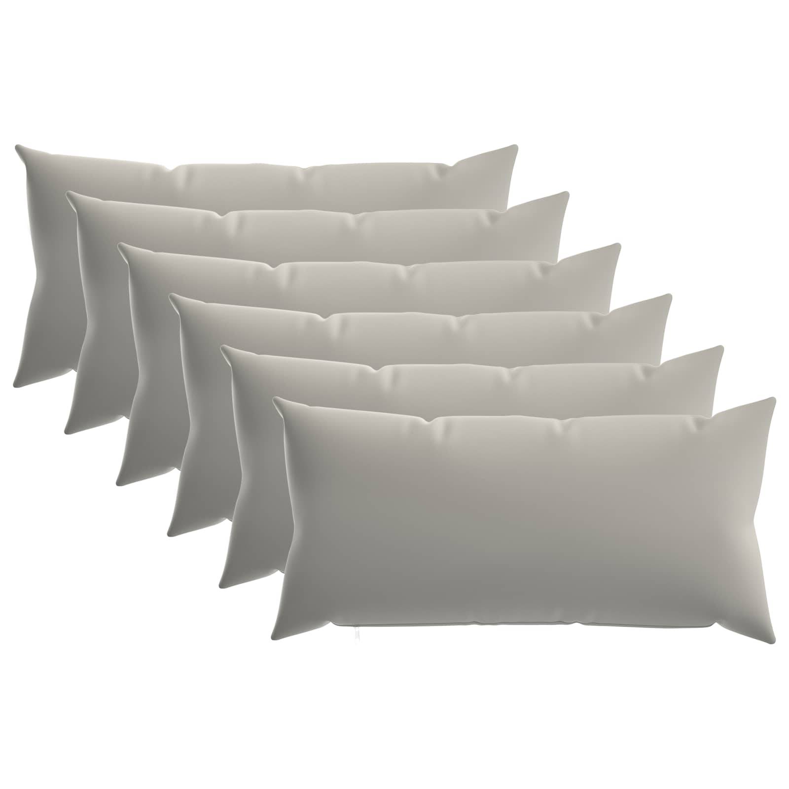 vidaXL Kuddöverdrag 6 pcs HEERLEN Grå 40 x 70 cm Polyester