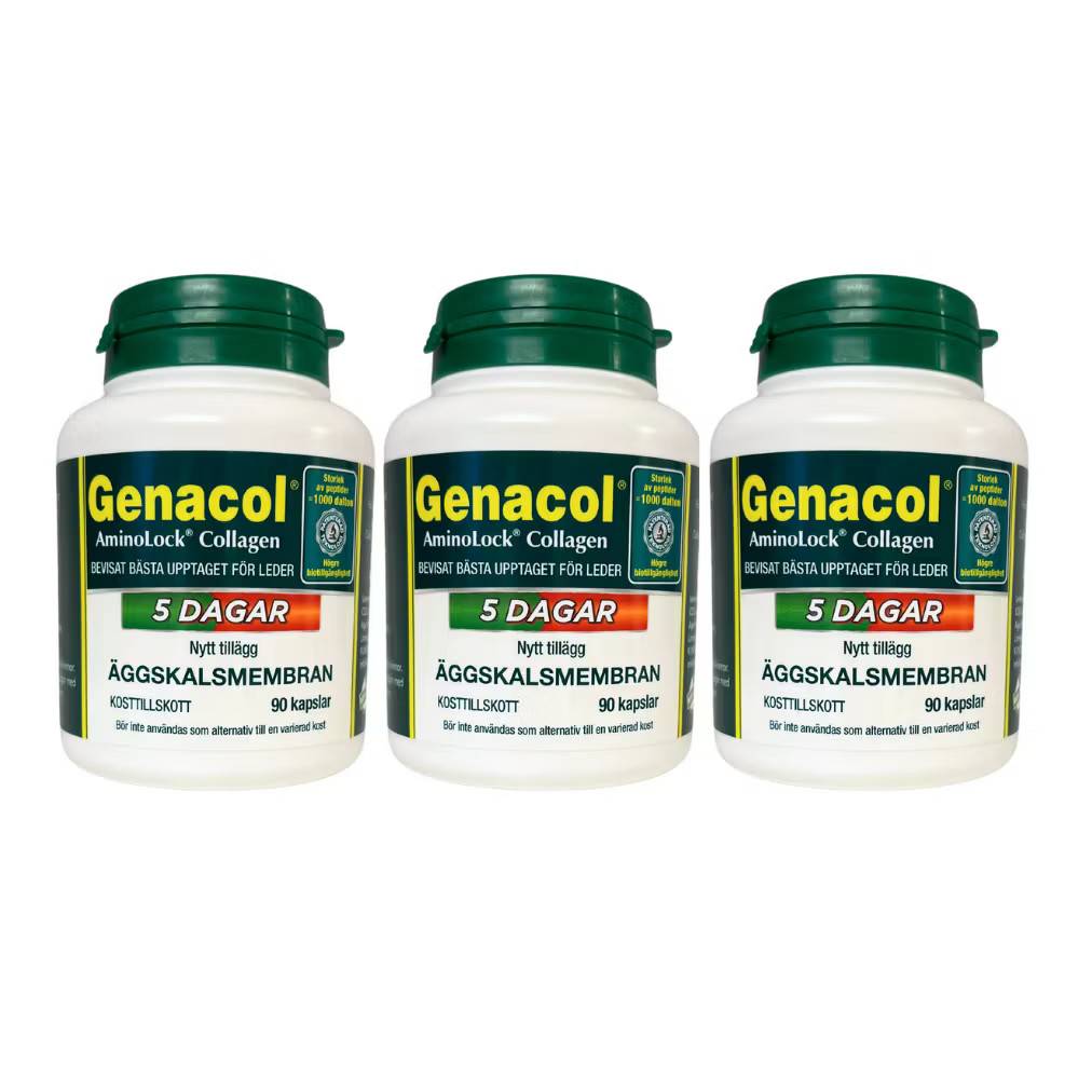 3 x Genacol Collagen med Äggskalsmembran, 90 kapslar