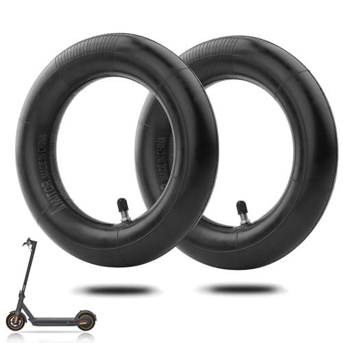 Amitor 10 x 6,5 tjocka inre rör, 25 cm mycket elastisk butylgummi elektrisk skoter innerrör, 10 x 2,5 hög stabilitet ersättning förtjockad innerslang med silver rak ventil